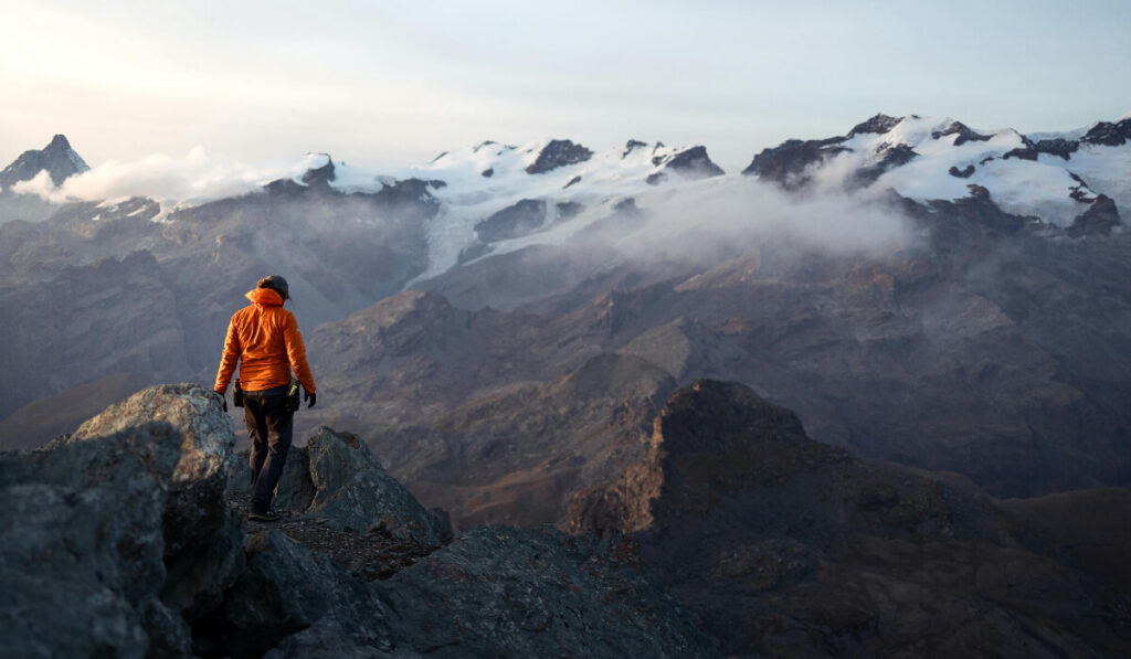 Climbing a mountain